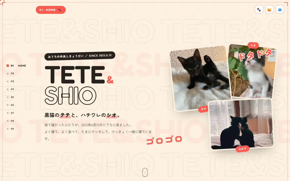 テテとシオのページ